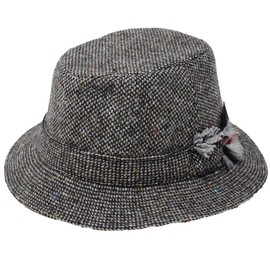 Hanna Irish Tweed Walking Hat-Grey-L