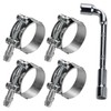 PEROMI 4 Pack 1-3/16 Inch T Bolt Hose Clamps Working