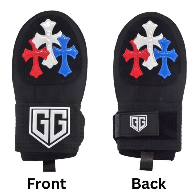 Youth Baseball/Softball Sliding Mitt - w/Keychain Mini-Mitt (USA Crosses)