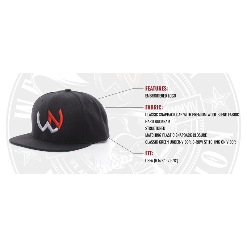 Welder Nation 3D Mesh Back Hat, Wool Blend Snapback, Black/White/Red