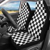 Pehede Car Seat Cover Black and White Chess Pattern Front