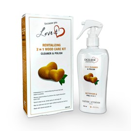 Excelsior 2 in 1 Revitalizing Wood Care Kit - Wood Cleaner and Wood Polish for Furniture - Made with Natural Avocado Oils