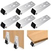0.9 Inch Low Profile Casters Wheels Set of 6, Small