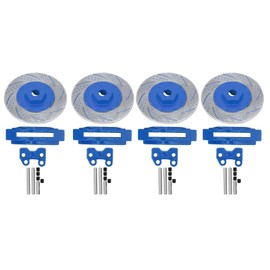 4Pcs Simulation Metal Brake Discs Calipers Fit for Traxxas TRX4 TRX6 1/10 RC Car PartsDark Blue