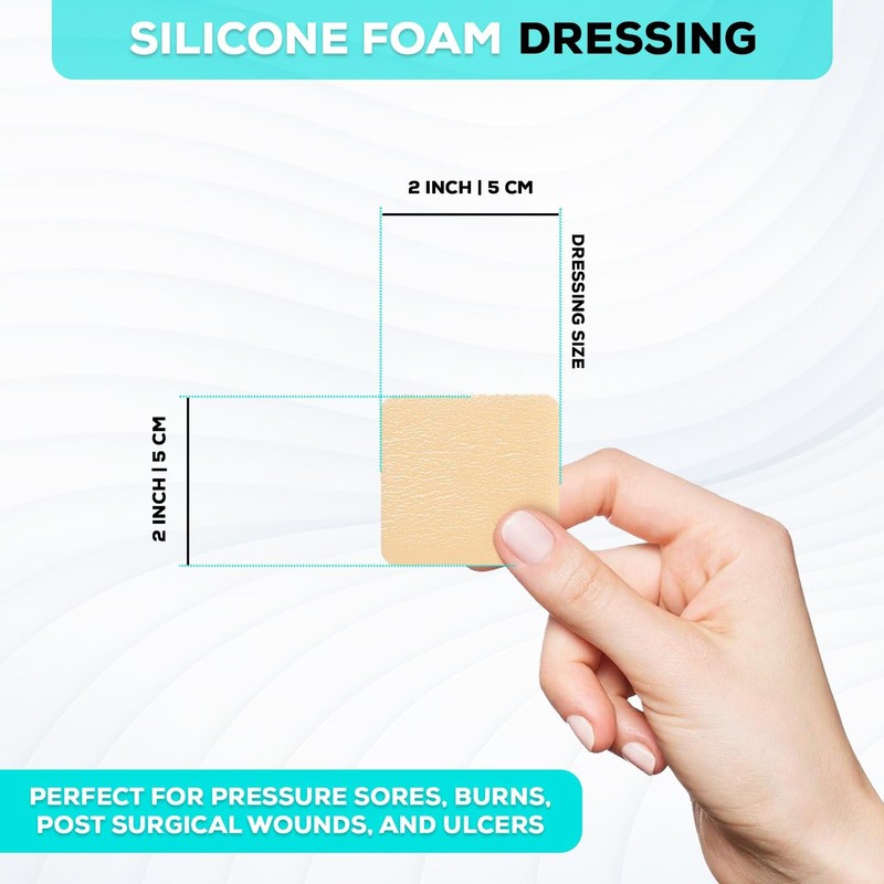 MedVance TM Silicone - Silicone Adhesive Foam Absorbent Dressing, 2"x2",