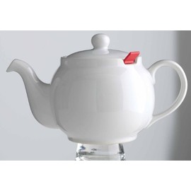 London Teapot Company-Chatsford 4-Cup Teapot with One Red Filter, White