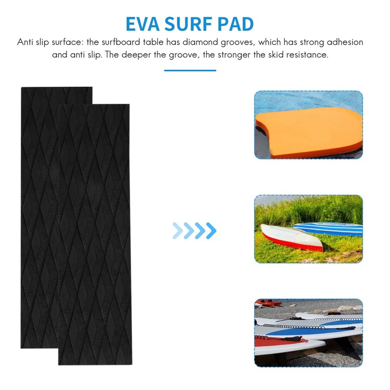Tsudoku 4Pcs Surfboard Traction Pads EVA Surfing Skimboard Deck Traction