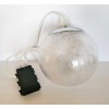 Plow & Hearth 8" Frosted Lighted Globe Hanging Decor Indoor