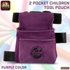 Graintex SS2555 2 Pocket Children Tool Pouch Purple Color Suede