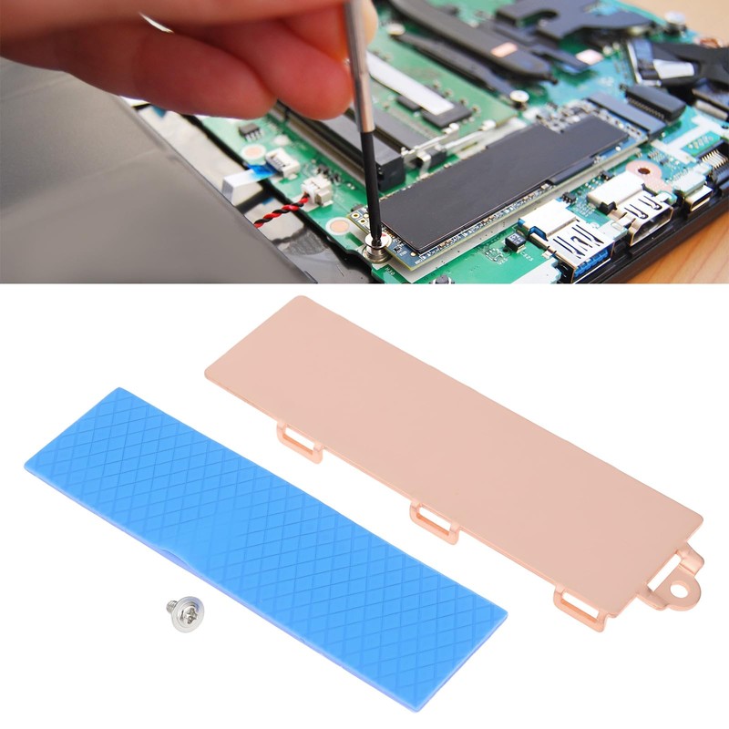 VGOL 1-seitiger Kühlkörperkühler mit Thermischem Silikonpad Geeignet für M.2 SSD-Laptop
