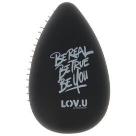 PARSA Beauty LOV.U Detangling Brush Wet & Dry (Black) - Hair Brush with Multi-Flexible Nylon Pins - Hair Brush - Hair Brush - Hair Brush - Hair Brush Women - Hair Brush