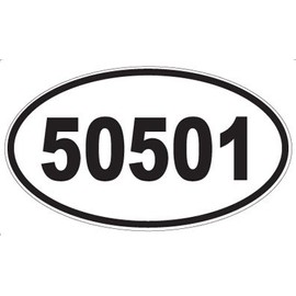 US Decal, Inc. Number 50501 Oval Sticker