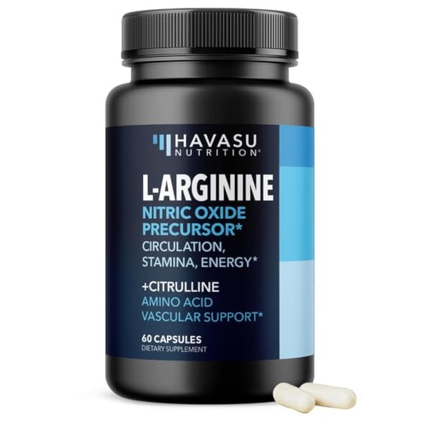 Extra Strength L Arginine - 1200mg Nitric Oxide Supplement for Muscle Growth, Vascularity & Energy - Powerful NO Booster with L-Citrulline & Essential Amino Acids to Train Longer & Harder