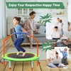 CLORIS 38-Inch Folding Trampoline Mini Rebounder Fitness Trampoline with Adjustable