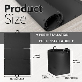 Lacut Dual-use Waterproof Storage Basket, 11.8"x11.8"x17.8" Large Open Storage Organizer Basket with Handles for Home Clothes Car Trunk Camping Picnic Storage (Black)