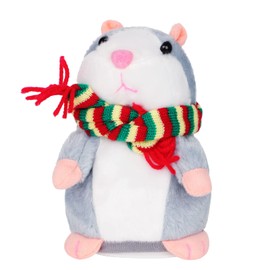 Qchomee Talking Hamster Toy Pet Repeats What You Say Electronic Plush Sound Recording Doll For Boys Girls Christmas Birthday New Year's Gift