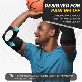CAMBIVO 2 Pack Elbow Support with Straps & Gel Padding, Tennis Elbow Bandage Men Women for Tendinitis, Arthritis, Bandage Elbow for Weightlifting, Golf, Tennis, Garden
