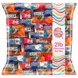 Snack Size Chocolate Bar Variety Pack – 60 Count Assorted Candy Mix – Individually Wrapped Peanut Butter Cups, Coconut Almond Bars, Crispy Wafers, Milk Chocolate – Bulk Treat Bag for Parties, Office, and Travel (2LB)