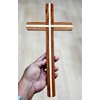 StonKraft Jesus Christ Cross Catholic Wooden Crucifix for Wall, Church