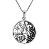 AeraVida Celestial Amulet Sun Moon and Star .925 Sterling Silver