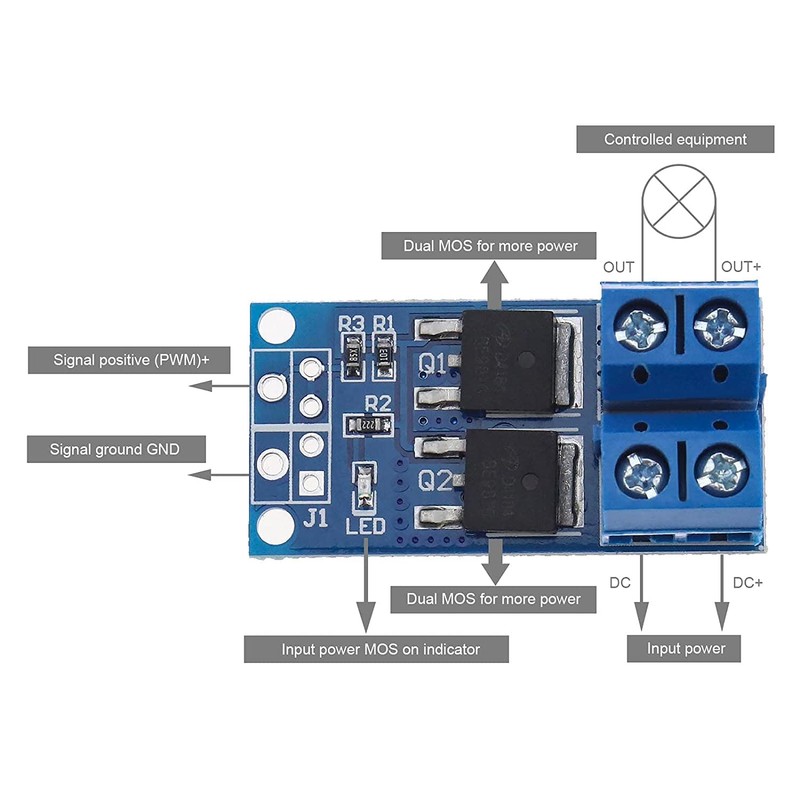 20x Dual High-Power MOS FET Trigger Switch Drive Module PWM
