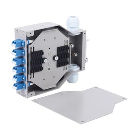 fyboptwu - 12 Fibers LC Singlemode DIN Rail Fiber Optic Enclosure Rack Box (Includes Pigtail and 6 pcs Singlemode Duplex Coupler)