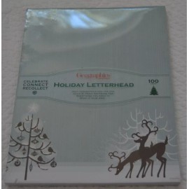 DEER ELK Geographics Letterhead 100 Sheets Printer Paper CHRISTMAS HOLIDAY NIP