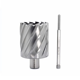 OSCARBIDE 2-1/8 "x2 Annular Cutter,3/4 inch Weldon Shank,2-1/8 inch Cutting Diameter,2 inch Depth of Cut,2 Flat Mag Drill Bit with Pilot Pin for Magnetic Drill Press,1 Piece