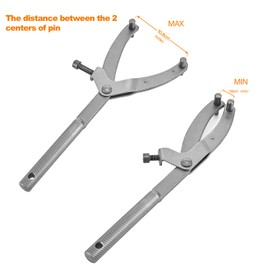 TRKIMAL Adjustable Locking Spanner Wrench Clutch, Wrench Holder Hub Rotor Flywheel Sprocket Spanner Wrench Set Fan Clutch Removal Tool for Scooter Motorcycle Accessories