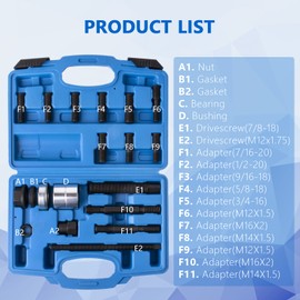 aremnry 53790 Harmonic Balance Installer Kit, Comes with 12 Threaded adapters
