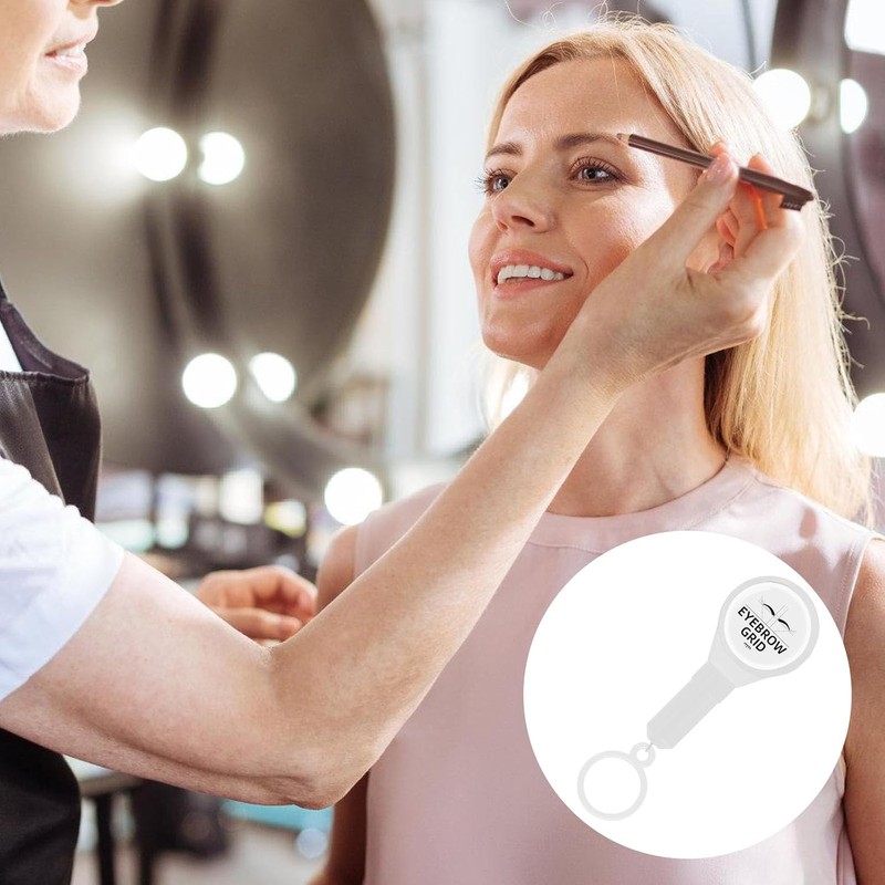 Regla de marca de cadena de posicionamiento de cejas semipermanente,