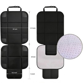 VLM Car Seat Protector for Child Baby Car Seat,600D Waterproof Car Seat Cover with Thick Padding, Non-Slip Backing and Mesh Pockets