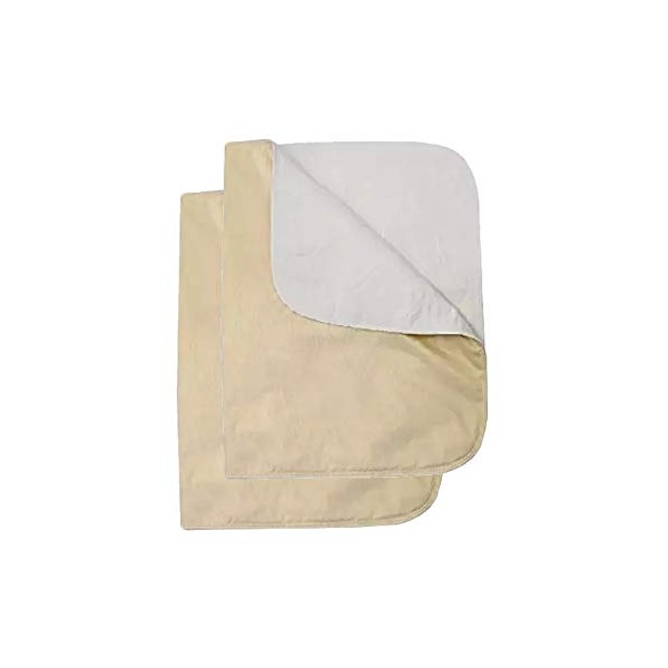 Platinum Care Pads™ Washable Reusable Bed Pads for Incontinence - Size 17x24 - Pack of 2 (2 Tan)