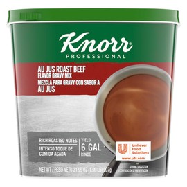 Knorr Professional Au Jus Roast Beef Gravy Mix Easy Prep, No added MSG, 1.99 Pound (Pack of 4)