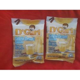2 PACK D'GARI GELATIN DESSERT EGGNOGFLAVOR/GELATINA DE ROMPOPE