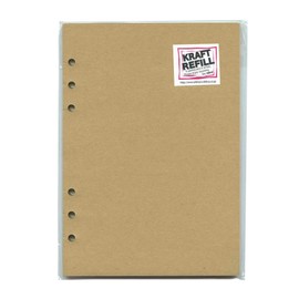 KR3 A5 Size 6-Hole KRAFT/Craft Plain Kraft Paper Personal Organizer Refill