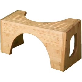 Squatty Potty Bamboo Flip Bathroom Toilet Stool - 7 and 9 inch Adjustable
