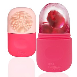 LAC Face Ice Roller Gesicht + Gesichtsreinigungsbürste - Skin Care Eisroller Gesicht Männer für Reduziert Schwellungen, Schrumpft Poren