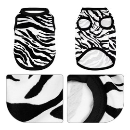 Adorable Zebra Print Dog Shirts – Lightweight, Cozy Outfit for Small to Medium Dogs, Soft & Snuggly Pet Wear for Everyday Comfort and Cuteness.Black S