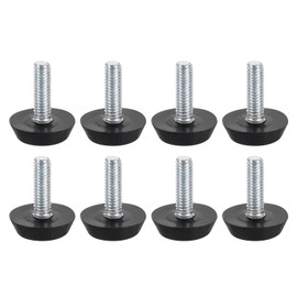 QUARKZMAN Pack of 8 M6 Furniture Feet Leveler, Galvanised Carbon Steel, 25 mm, Adjustable Non-Slip Furniture Feet, Thread Screw, Furniture Gliders, Replacement for Table, Chair, Furniture Legs