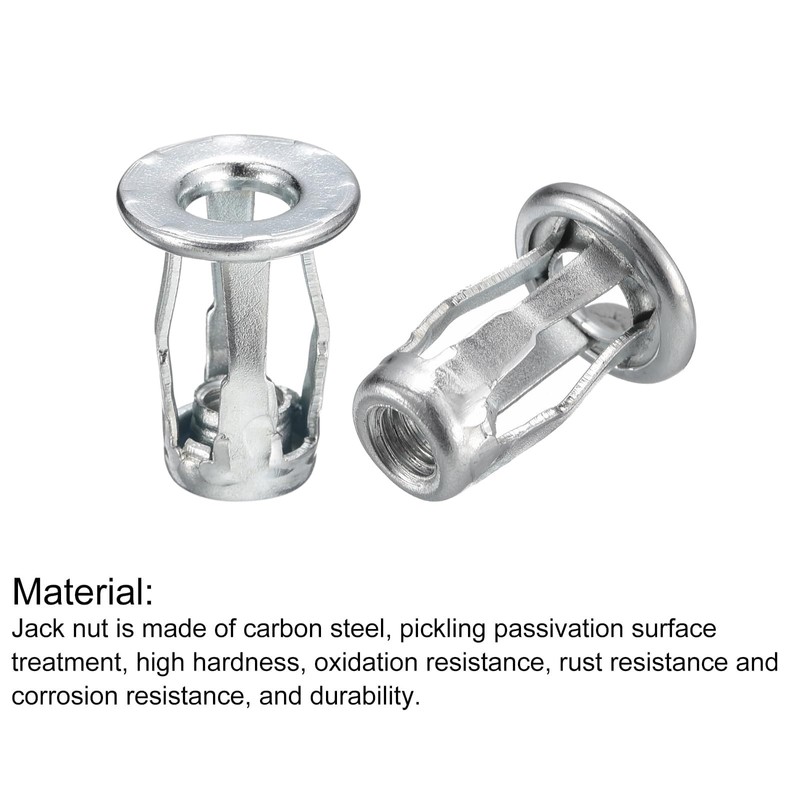 M5 Jack Nuts, 10pcs Threaded Insert Nut Carbon Steel Rivet