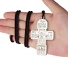 COTTVOTT Russian Orthodox Jesus Cross Pendant Necklaces Men Women Religious