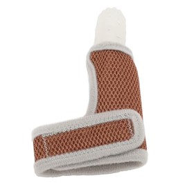 Mordedor de Silicona para Dedos, para Chupar el Pulgar, con Protuberancias de Masaje, Correa de Muñeca Ajustable, a Partir de 3 Meses (WHITE)