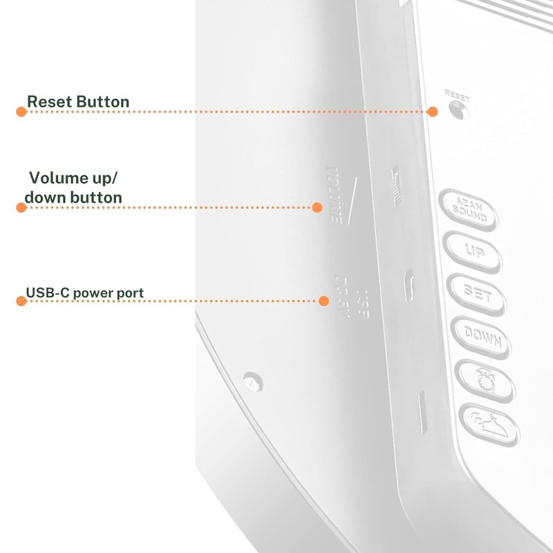 AIPEBANI Azan Clock with 8 Azan Sounds, Digital Prayer Time