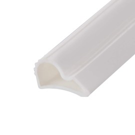 Silicone Weather Stripping Door Seal - Self Adhesive Door Trim Silicone Insulation Strip, Seals Sound and Air Draft - 0.375'' Wide/20 ft Long Roll -Teardrop Shape - White (0.375'')