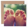 1 x Greeting Card - Funny Feet Foot Joke Cute