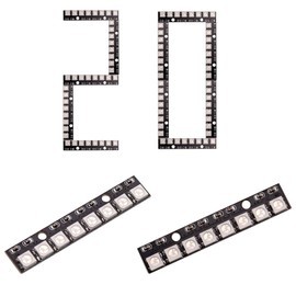 GERUI Pack of 20 8 Bits WS2812 RGB LED CJMCU WS2812 5050 Full Colour RGB LED Module Built-in Driver 256 Colour Full Colour Driver Colour Light Development Board Compatible for Arduino and Raspberry