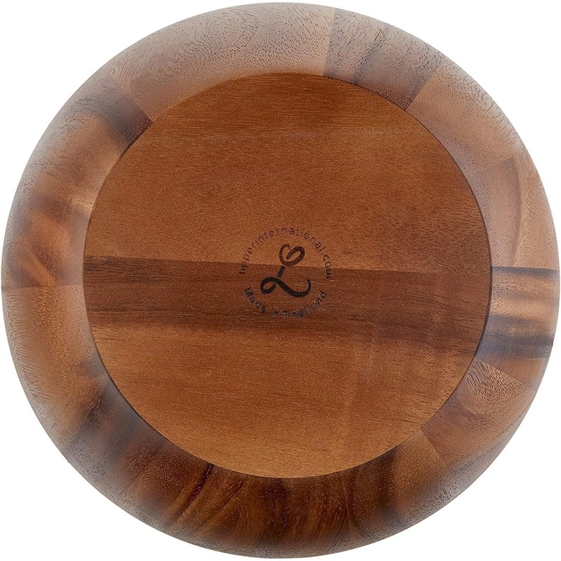 Lipper International Acacia Round Flair Bowl