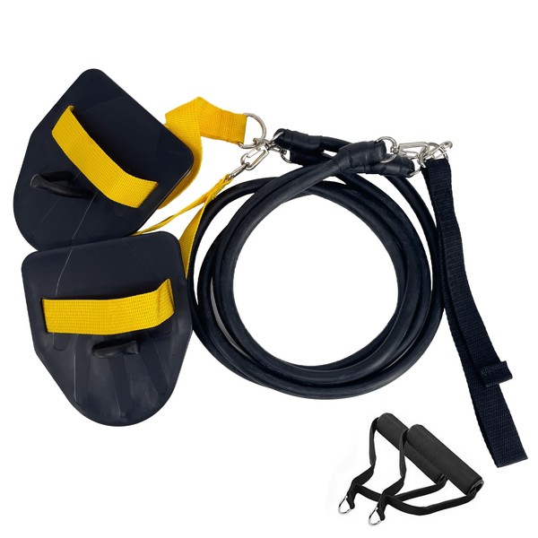 GONTSIG Swimming Resistance Band Set with Hand Paddles & Handles,