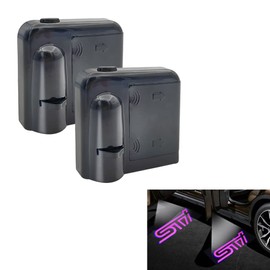 2pcs Universal Subaru Wireless Car Logo Light LED Welcome Light Ghost Universal Welcome Light Car Door Light Door Curtain Light (ST1)